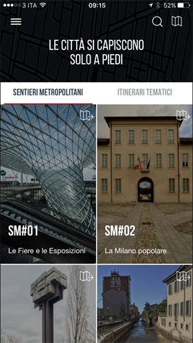 App Sentieri Metropolitani realizzata da Applix