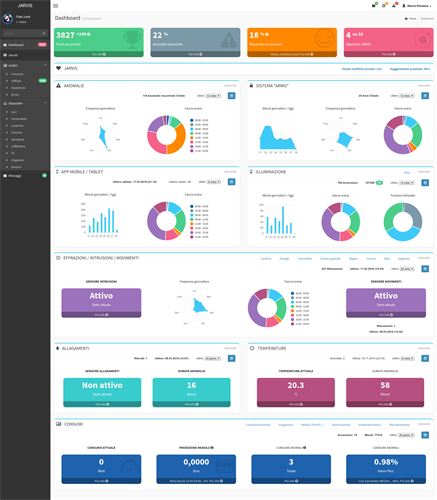 Una preview della dashboard