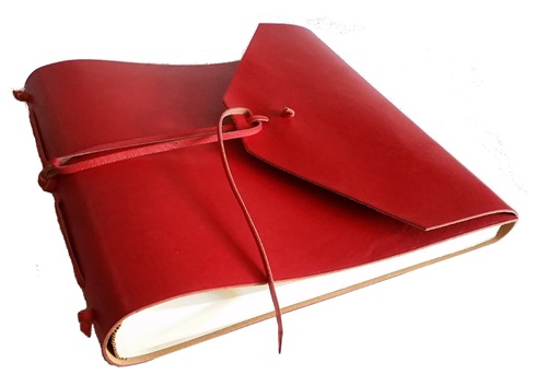 Album Fotografico Matrimonio vera pelle 35x35 Rosso artigianale 100% made in Italy