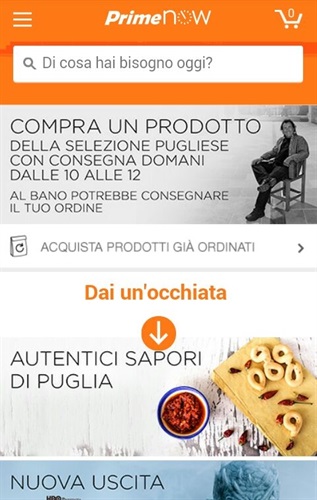 Al Bano Carrisi consegna i prodotti pugliesi con Prime Now