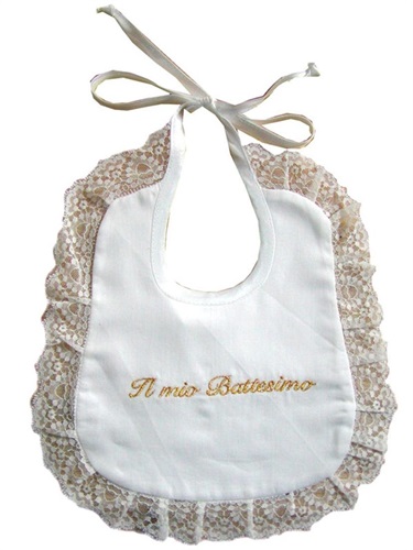 Zigozago - Bavaglino Battesimo; Taglia Unica