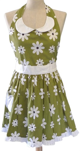 Sterck Vintage - Grembiule stile vintage con margherite, multicolore