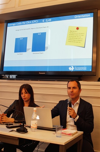 Giulio Finzi, Segretario Generale di Netcomm e Stefania Ugliono, Head of eCommerce Geox