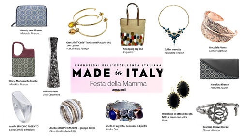 Lo store Made in Italy di Amazon.it propone una vasta gamma di idee regalo per la festa della mamma