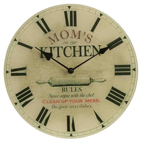6KL0278 Clayre & Eef - Orologio da parete - MOMïS KITCHEN ca. 30 cm