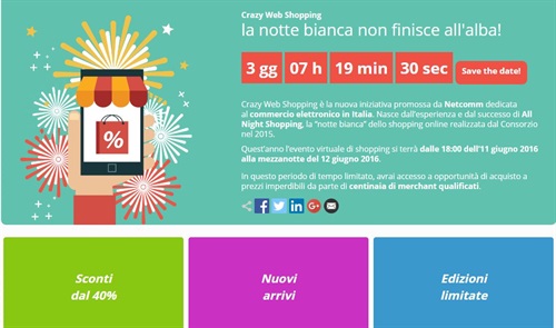 Dopo All Night Shopping, Netcomm dà il via a Crazy Web Shopping (www.crazywebshopping.it), la “notte bianca” dello shopping online