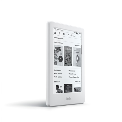 Nuovo Kindle, modello con chassis bianco