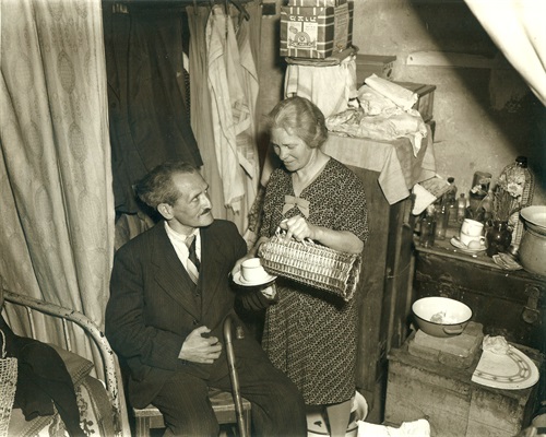 Tea time in Hongkew Ghetto, Shanghai April 1946