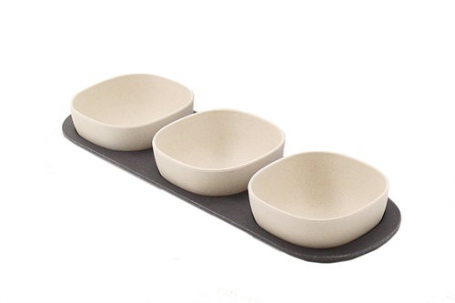 Set di tre ciotole bambù