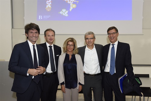Gianmario Verona, Rettore dell'Università Bocconi, Diego Piacentini, Commissario 
 Straordinario per l'attuazione dell'Agenda Digitale e Roberta Cocco, Assessore alla Trasformazione digitale e ai Servizi civici Comune di Milano - #B4DPA