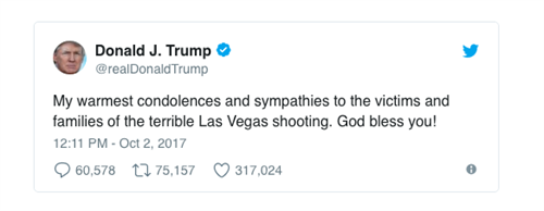 Il quinto classificato nella lista dei tweet di Trump che hanno scatenato più reazioni