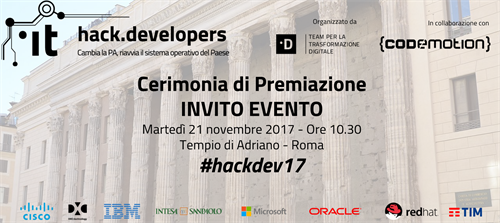 Cerimonia di Premiazione Hack.Developers