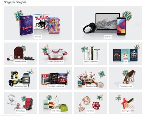 Scegli per categoria di prodotto