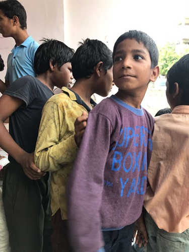 Alcuni bambini dell'orfanotrofio di Jaipur 