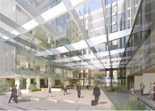 Rendering dei nuovi uffici corporate di Amazon Italia