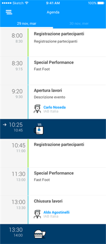 App di Campus Party -
 Agenda