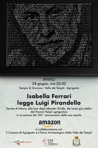 Amazon celebra Luigi Pirandello
attraverso la voce di Isabella Ferrari nella Valle dei Templi di Agrigento 