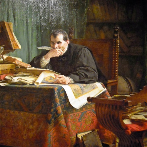 Niccolò Machiavelli all'opera. Fonte: Wikipedia