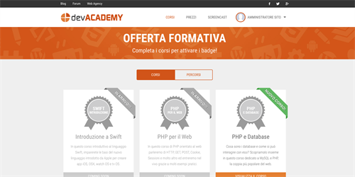 Decine di corsi per programmatori