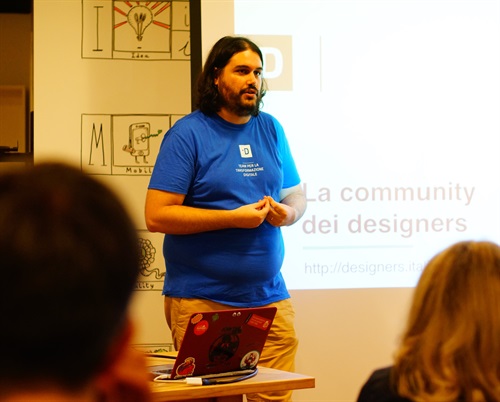 Giovanni Bajo, Relazioni Sviluppatori - Team per la Trasformazione Digitale - nel corso della sua presentazione