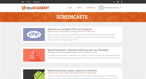 Screencast di approfondimento