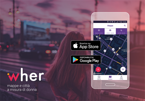 L'app di Wher per la mobilità sicura delle donne in città