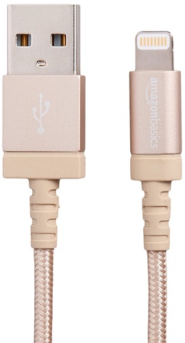 AmazonBasics - Cavo USB-Lightning con guaina in nylon intrecciato, certificato Apple.