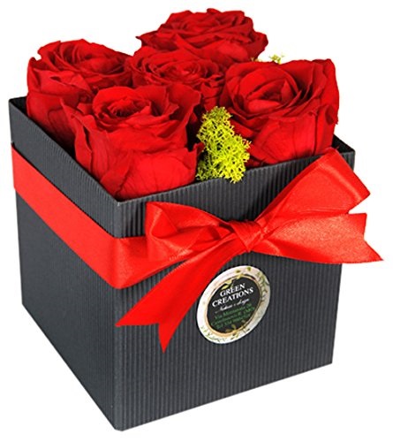 5 rose vere stabilizzate rosse - su Amazon Prime Now 32,00 euro.