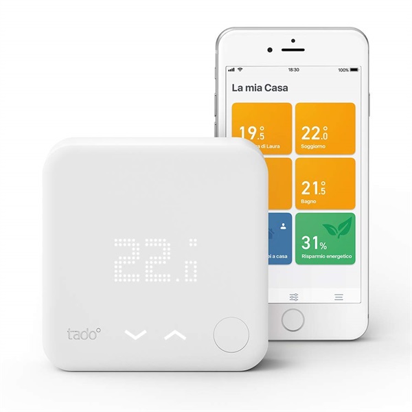 tado° Termostato Intelligente Kit di Base V3+, Gestione del Riscaldamento, Compatibile con Amazon Alexa, Apple HomeKit, Assistente Google, IFTTT