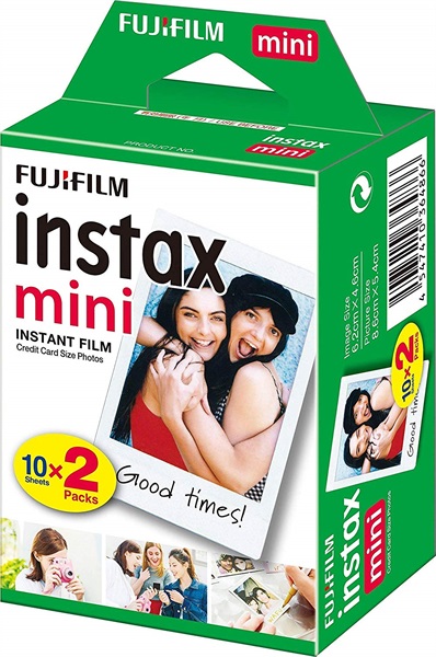 Fujifilm Instax Mini Film, Pellicola istantanea per fotocamere Instax Mini, Confezione da 20 foto