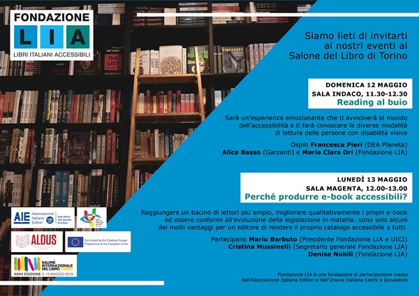 L'invito al Reading al Salone del Libro