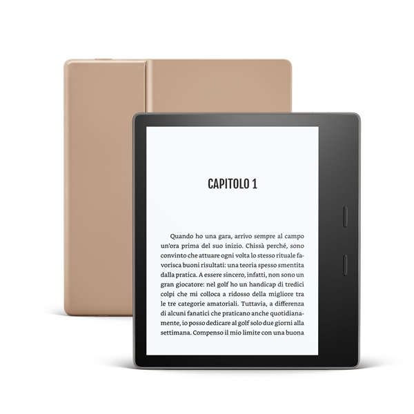 nuovo Kindle Oasis che offre il nostro miglior display Paperwhite di sempre: uno schermo da 7 pollici, la più recente tecnologia e-ink e  la possibilità di regolare la tonalità della luce