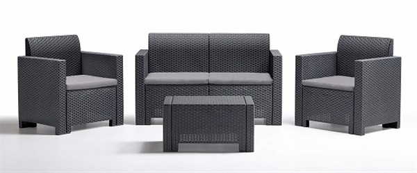 Set Nebraska Salottino 4 Posti, Antracite - su Amazon.it: 197,38 euro