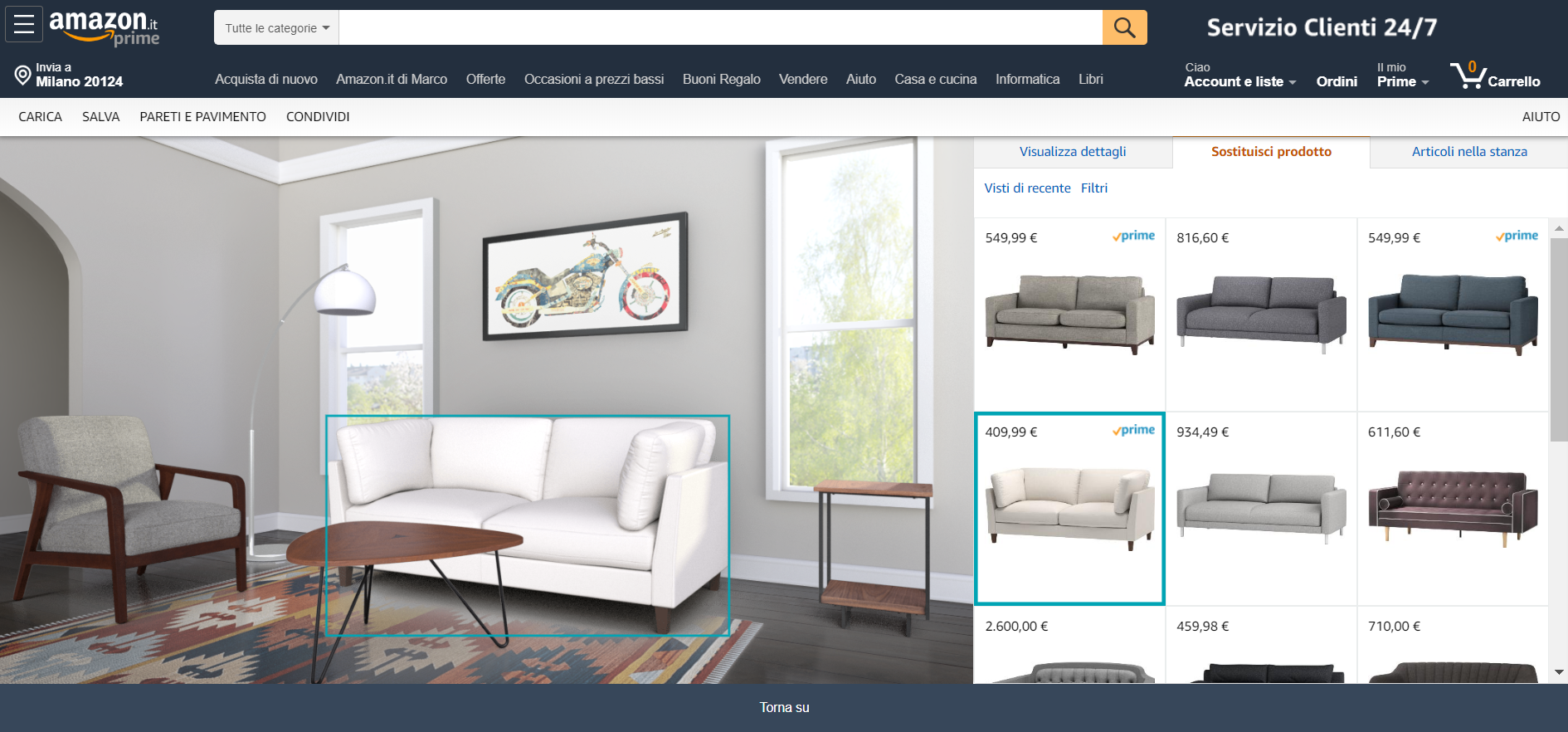 Amazon Showroom Amazon lancia una nuova funzionalità per migliorare l