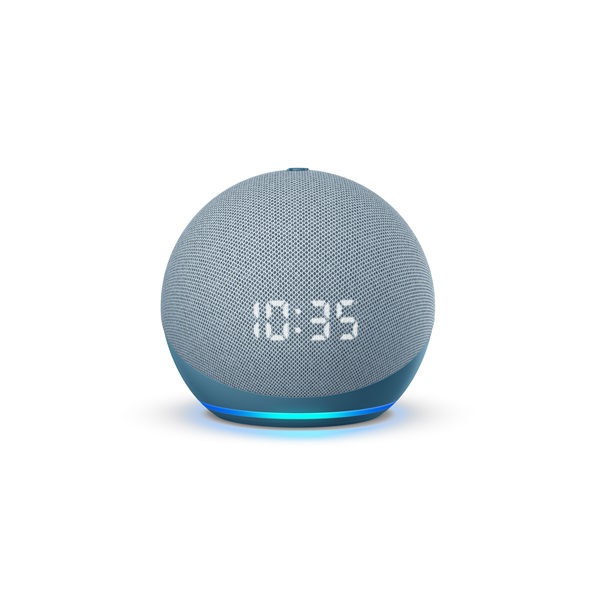 Echo Dot con orologio di 4° generazione - ceruleo