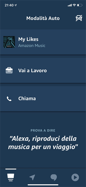 Modalità Auto Alexa