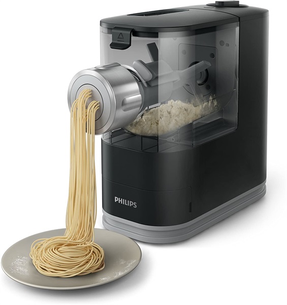 Viva Collection Pastamaker Macchina con 4 trafile per preparare da zero pasta e spaghetti, 150 W, Nero di Philips 