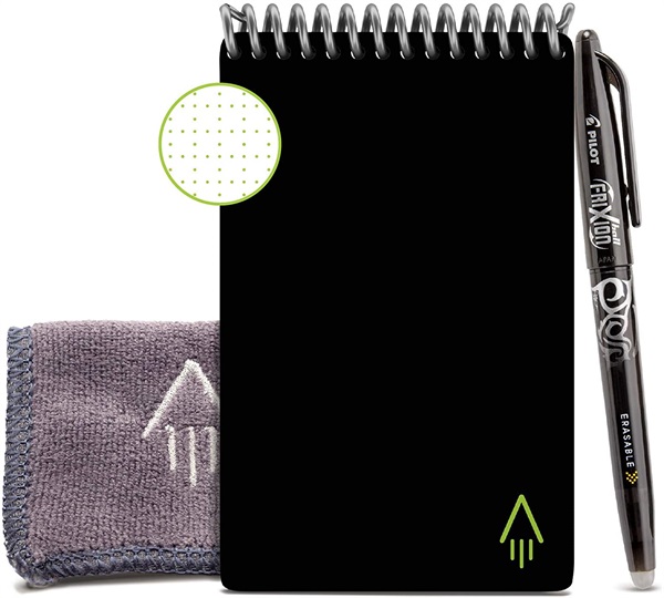 •	Rocketbook - Mini notebook riutilizzabile con Panno e Penna Inclusi