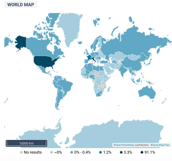 Dati forniti da Intarget mappa discussioni sul Coronavirus in lingua italiana