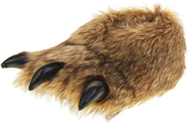 Dunlop Uomo Finta Pelliccia Mostro Artiglio novità Pantofole