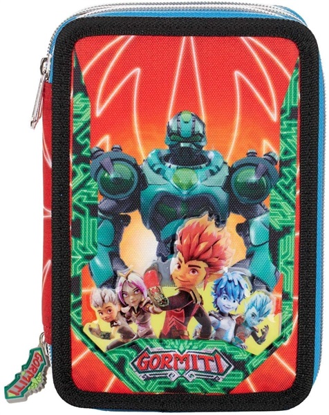 Astuccio Scuola 3 zip con corredo Gormiti