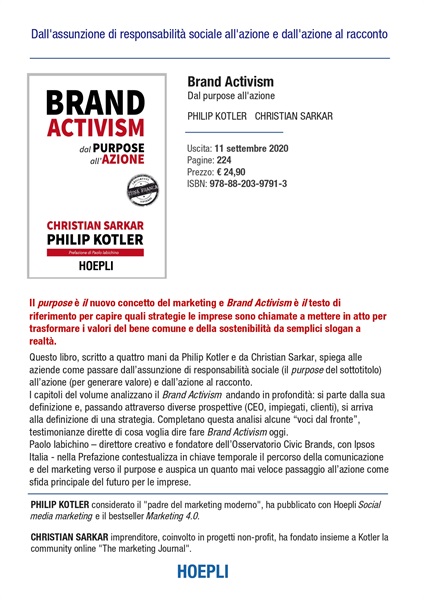 Scheda del libro Brand Activism. Dal purpose all’azione