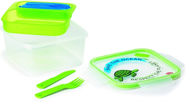 Bento lunch box ermetico con decoro tartaruga di Snips, Made in Italy 6,90€