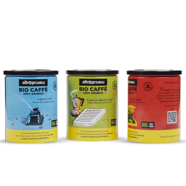 Caffe` 100% arabica Biocaffe` Racconti Espressi - in lattina - bio 250g 