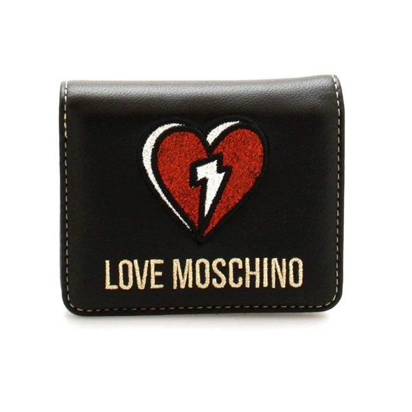 1. Portafogli Donna in pelle nera di Love Moschino