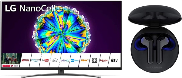 9- Smart TV 4K Ultra HD 55 pollici con Cuffie Bluetooth Wireless LG