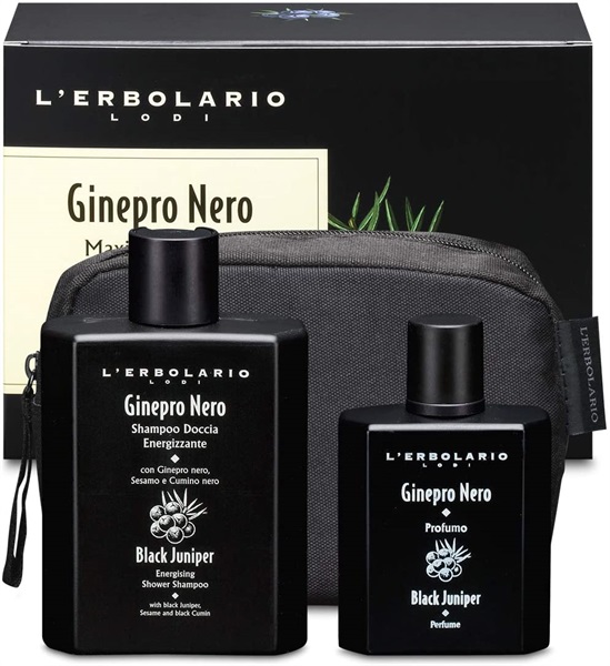 3. Confezione Regalo Maxi Beauty-Set Ginepro Nero, con Doccia Shampoo e Profumo di L’Erbolario