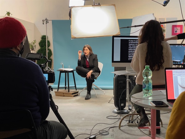 Chiara Valerio, backstage Lezioni d'Autore Feltrinelli Education, 2021