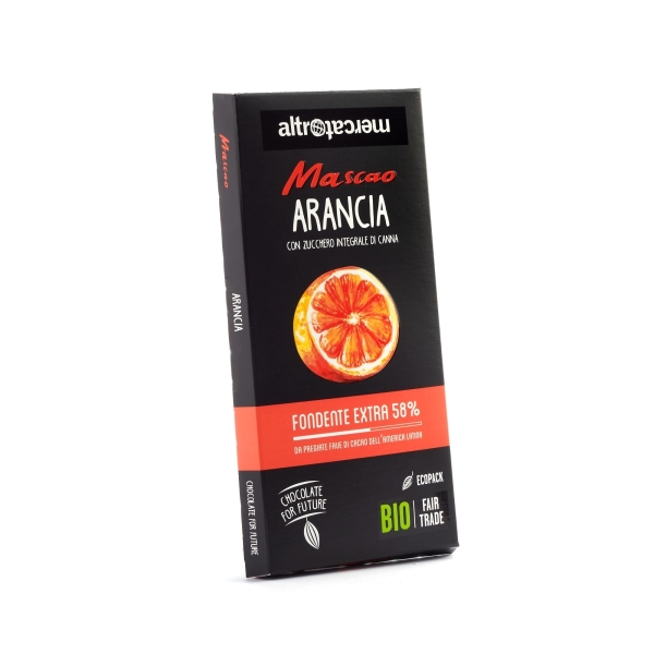 Cioccolato Mascao fondente extra con arancia - bio - 100g