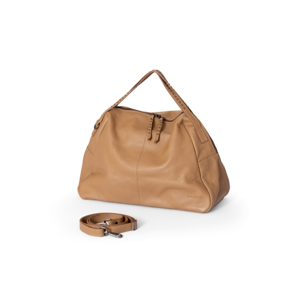 Borsa al chechengi in pelle con borchiette